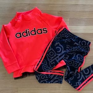 EUC worn once girls adidas sweatsuit size6